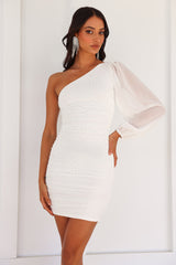 On The Guest List Mini Dress White