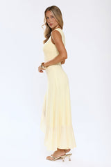 Darling At Dusk Long Sleeve Maxi Dress Yellow