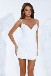 The Story Unfolds Mini Dress White