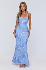 Love Muse Halter Maxi Dress Blue