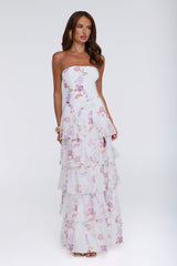 Styled For Sunshine Strapless Maxi Dress White
