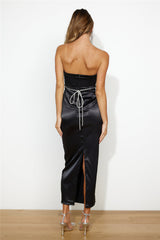 Diamanté Dreams Midi Dress Black